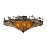 Rustic Lodge 6 - Light Semi Flush Mount