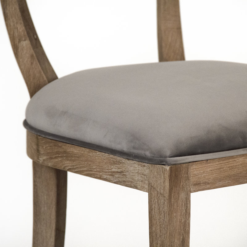 Upholstered Counter Stool with Solid Wood Frame