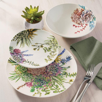 Oxford Unni Décor Stoneware 12-piece Dinnerware Set, Service for 4