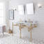 Copeland 33" Tall Stone Oval Console Bathroom Sink with Faucet and Overflow-104533897