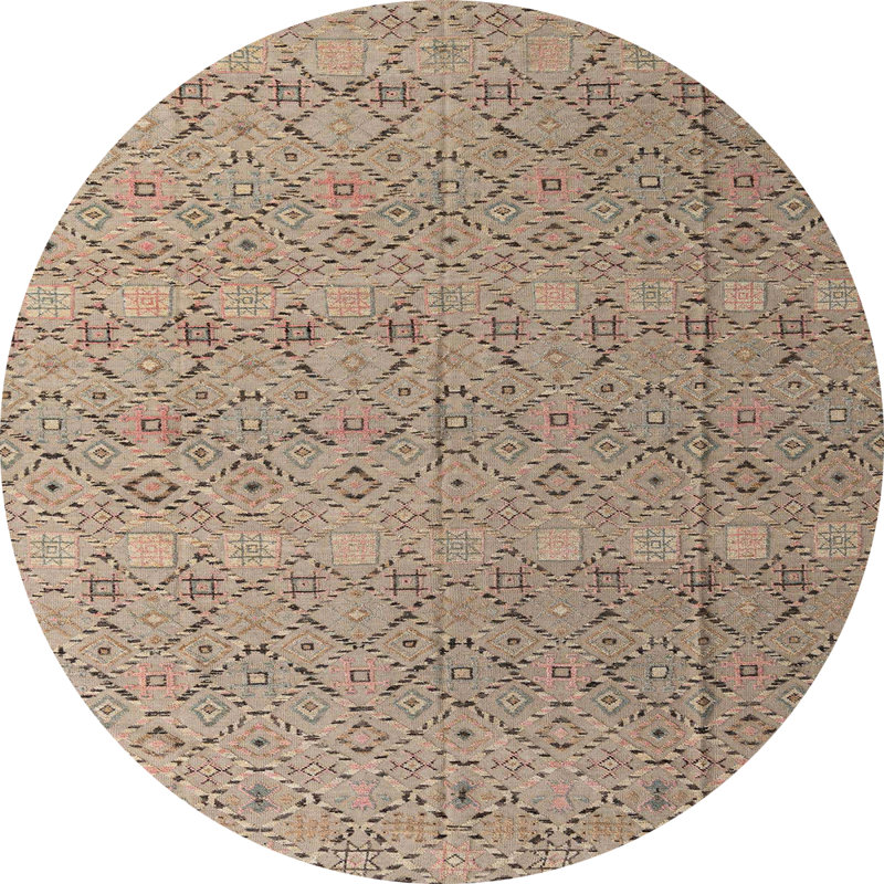 Abstract Indoor Rug, Round 7'