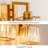 Modern Crystal Bathroom Vanity Light With Brushed Gold Finish, 6-Light Wall Sconce For Elegant Bathroom Lighting
