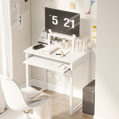 Writing Desk,Computer Desk,Home Office Desk with Monitor Riser & Keyboard Drawer