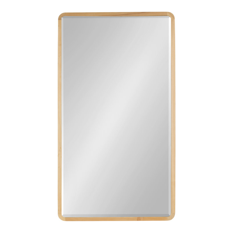 Branca Wood Flat Mirror, 36" x 20", Natural
