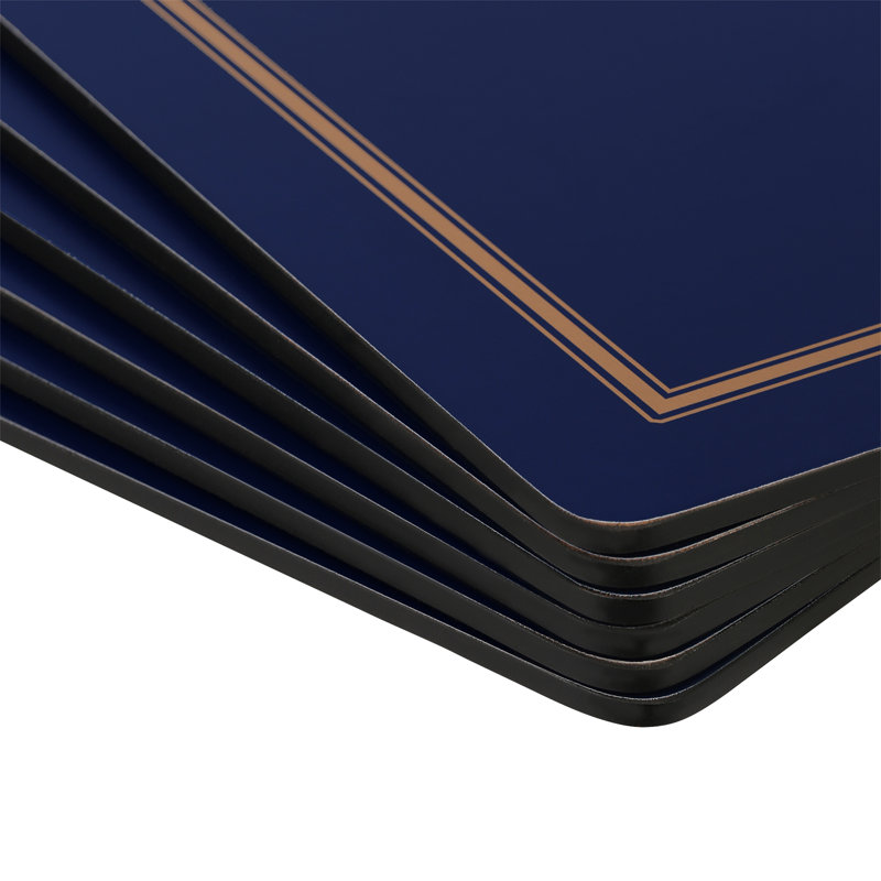 Portmeirion, Pimpernel, Placemats - Classic Black, Blue