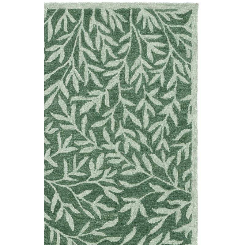 Tapis vert en laine / coton touffeté à la main Martha Stewart, Rectangle 9 pi x 12 pi
