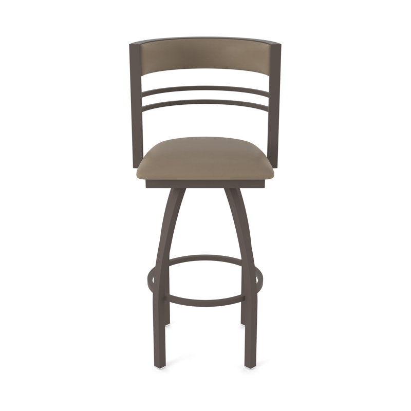Hunter Swivel Stool, Bronze, Vinyle - Terre Canter, Tabouret de comptoir (siège d'une hauteur de 25 p