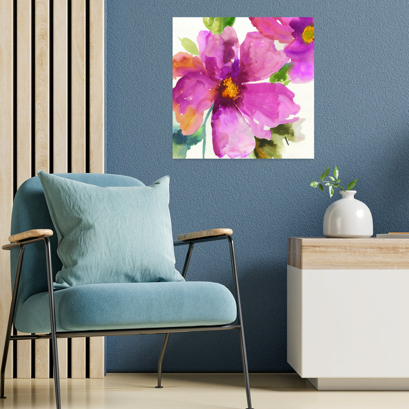 Floresco II, art floral délicat et naturel, H 18 po x l 18 po
