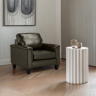 Fauteuil en cuir fleur 37 po Benson