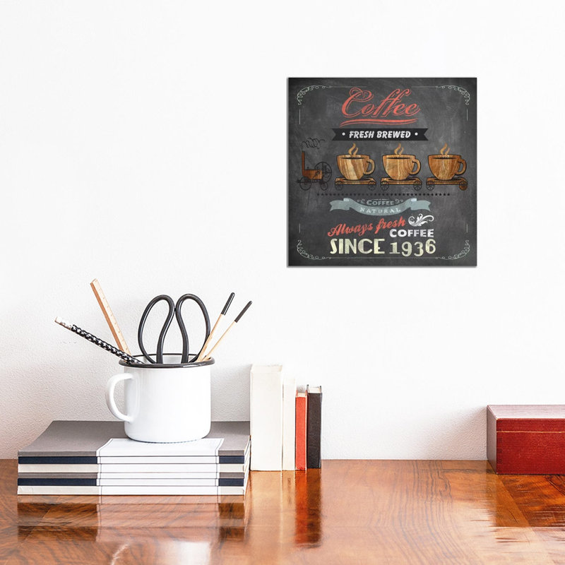 Coffee Board II by Drako Fontaine - Wrapped Canvas Print, 30.48 cm H x 30.48 cm W