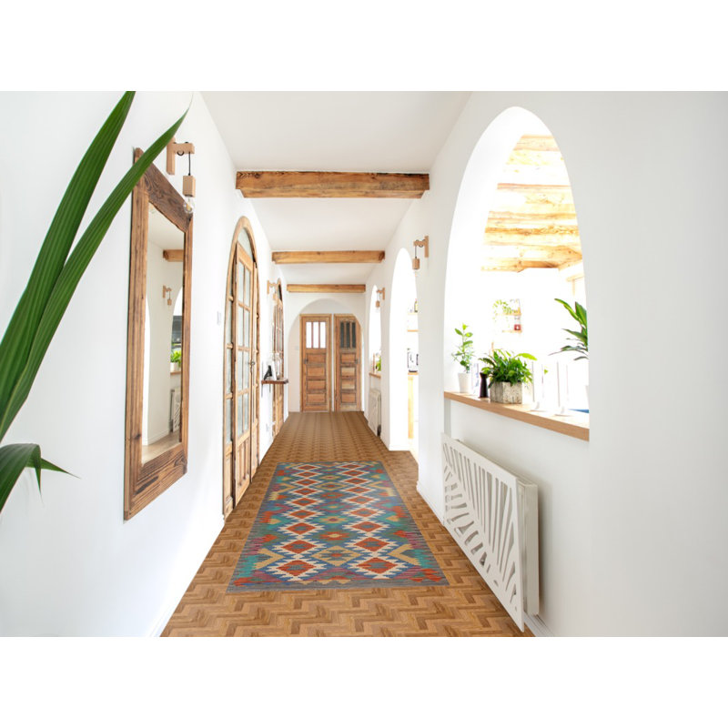 Tapis de marche réversible en laine Kilim 3 x 10