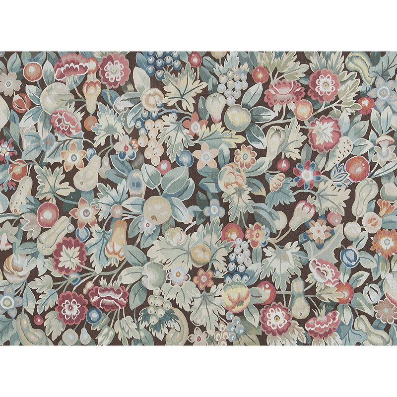 Tapis brun de haute qualité noué à la main