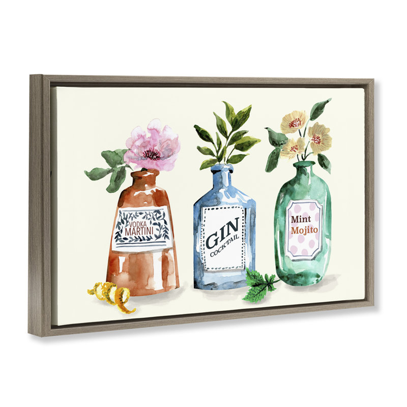 Toile flottante encadrée par Kate Eldridge, H 17 po x l 25 po, Cadre flottant orme Montalcino