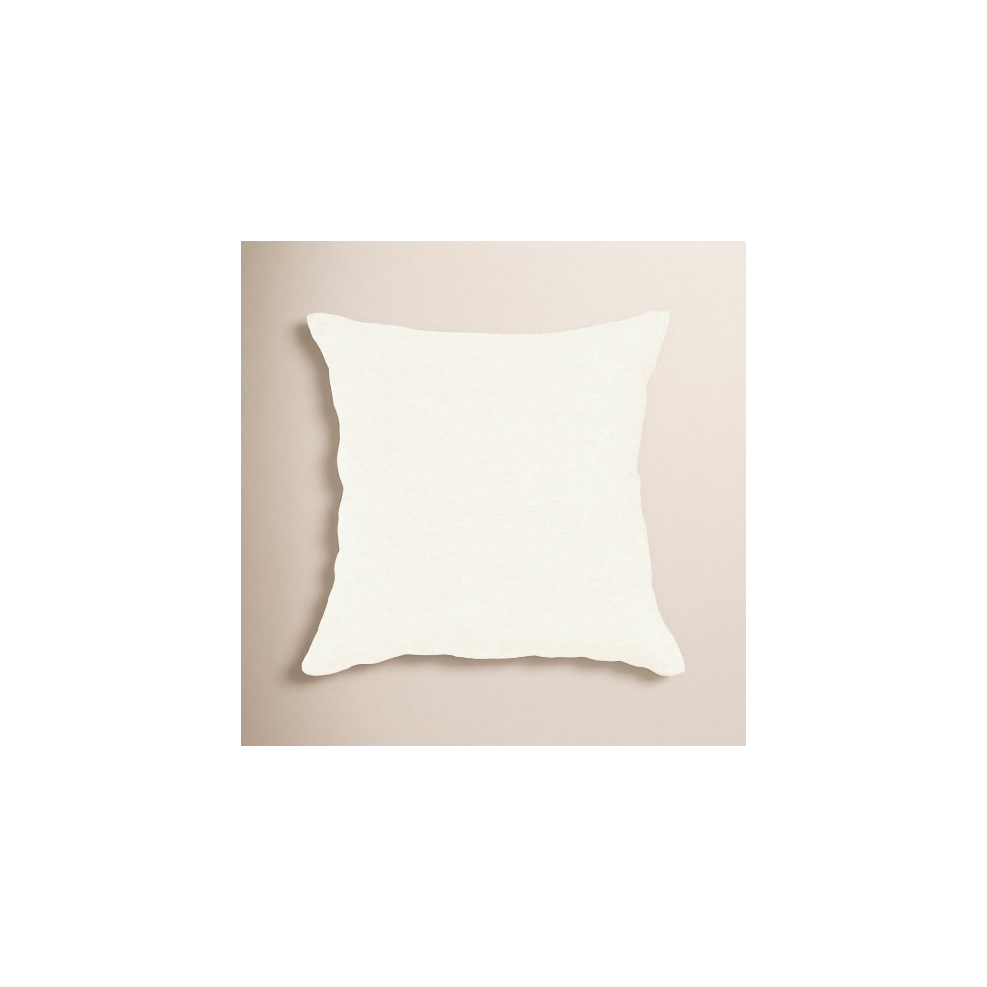 26" X 26" French Linen Euro Pillow, Cream
