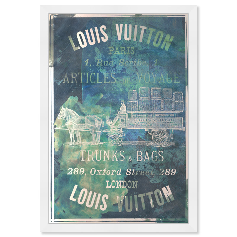 Articles de mode et glamour sur les panneaux routiers - Impression sur toile, H 16 po x l 24 po, Impression encadrée, Blanc