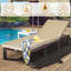 Chaise longue inclinable avec coussin en rotin-52954547