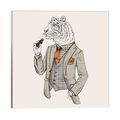 Tiger Man - Wrapped Canvas Print