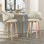 Tabouret de bar et de comptoir pivotant rembourrÃ© de 26 po avec structure en bois