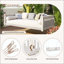 Balancelle de jardin simple minimaliste avec structure en bois d'acacia et design incliné - Blanc-129584783