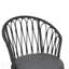 TAVON CHAIR, 2PCS avec 2 coussins, gris, durable et élégant Boho Chaises de salle à manger industrielles pour le patio et l'intérieur