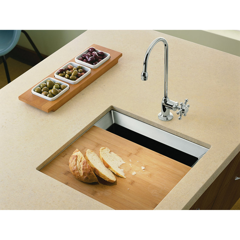 Poise® Under-Mount Single-Bowl Bar Sink, Mirrored Rim