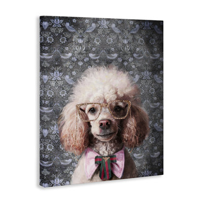  Art mural sur toile Glam Poodle on Florals par Svetlana Aleynikova