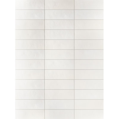TUILE DE PORCELAINE 2X6 "MINI COLLECTION ZELLIGE, BLANC PURE, MAT
