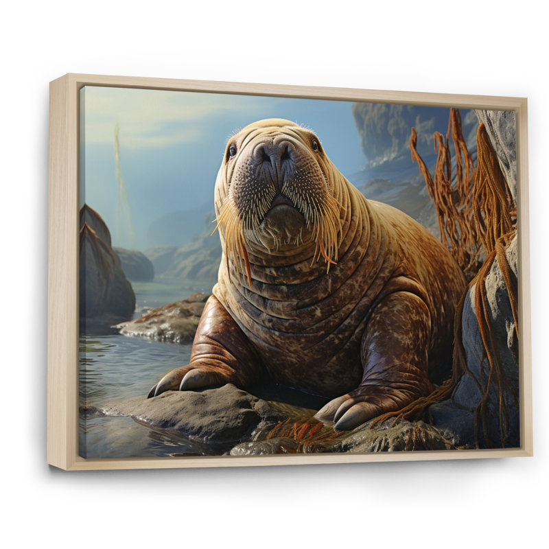 Morse Coastal Guardian I sur impression sur toile, H 30 po x l 40 po x P 1,5 po, Cadre naturel flottant