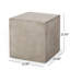 Table d'appoint d'extérieur Mgo, gris clair