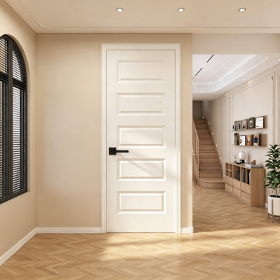 Porte intérieure en composite 30 po x 80 po à 5 panneaux carrés