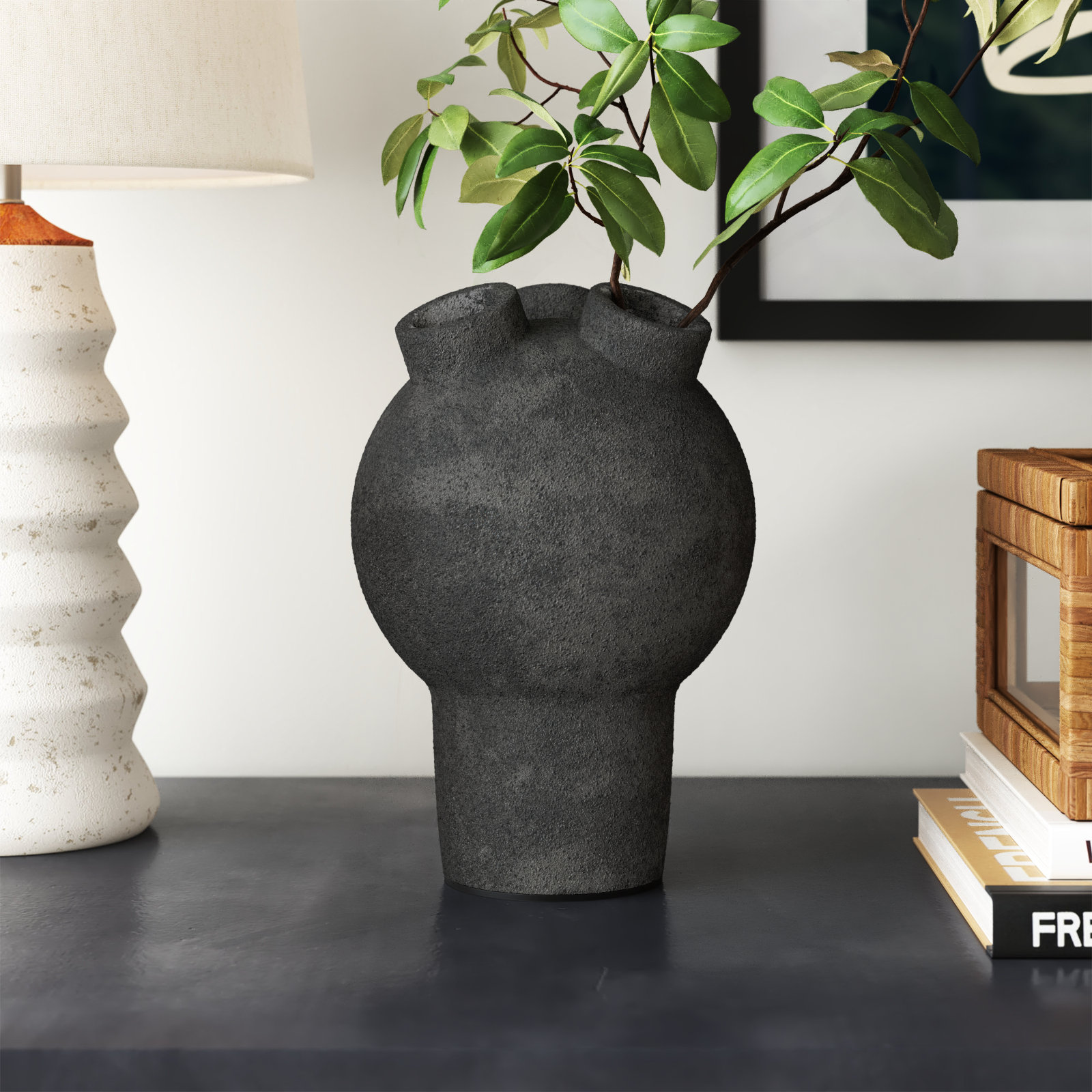 Fidella 8.66'' Terracotta Table Vase