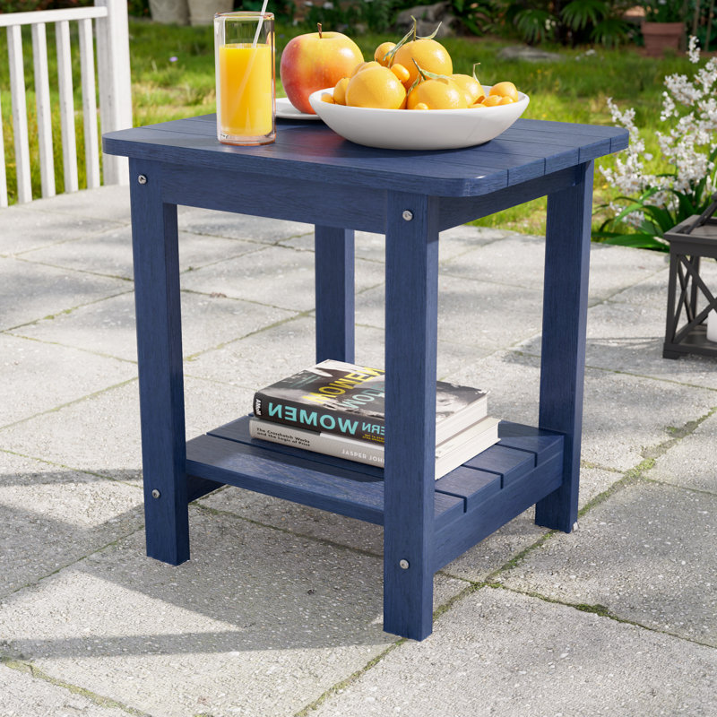 Table d'appoint de patio, ensembles de conversation toutes saisons pour chambre, chevet, porche, balcon et terrasse, Marine