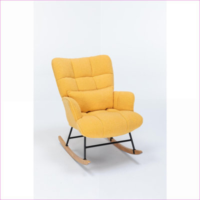 Chaise berçante rembourrée Teddy