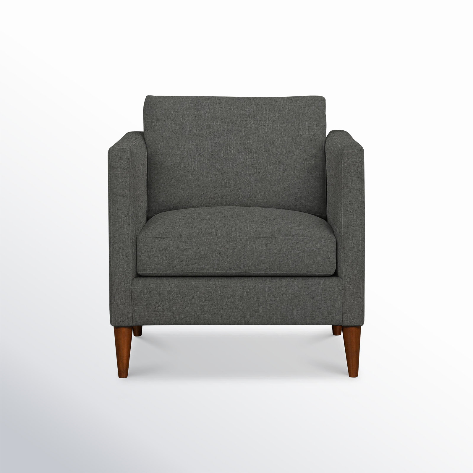 Clifford Upholstered Armchair, Zuma Charcoal Textured Linen