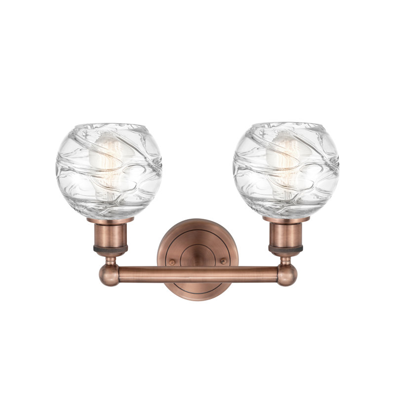 Cambria 2 - Light Dimmable Vanity Light, Antique Copper, Clear