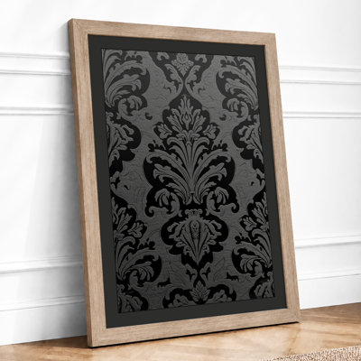 Damask Pattern Vintage - Framed Print