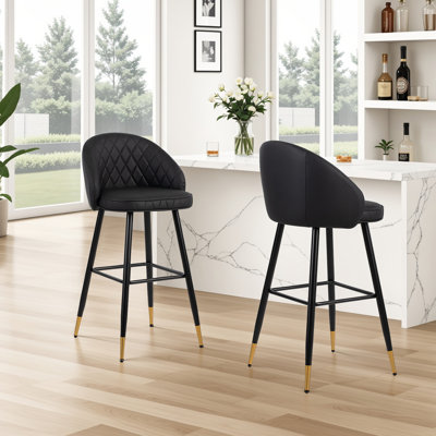 Keliyah Vegan Leather Bar Chair