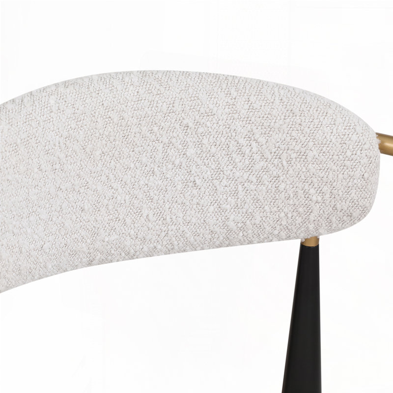 Ensemble de tabourets de bar rembourrés en polyester avec dossier et accoudoirs