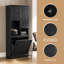 Armoire de salle de bain sur pied autoportante avec panier rabattable-798423491