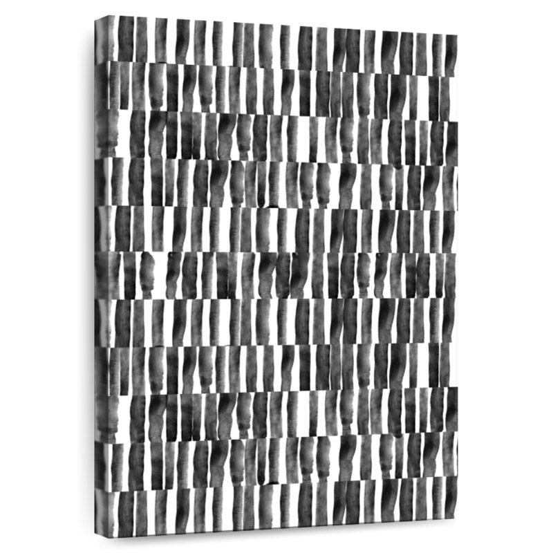 B And W Stripes, 12" H x 8" W