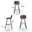 Set of 2 30" Dax Faux Leather Barstool Brown