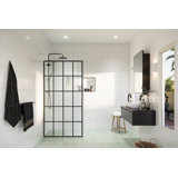 Esprit 38 in. x 78 in. French Monture Single Fixed Shower Panel