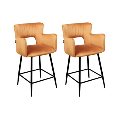 Panaca Upholstered Counter Stool with Metal Frame