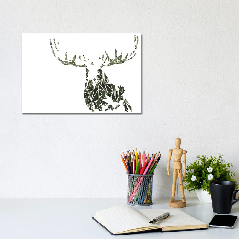 Moose by Cristian Mielu - Gallery-Wrapped Canvas Giclée on Canvas, 20.32 cm H x 30.48 cm W, Wrapped Canvas