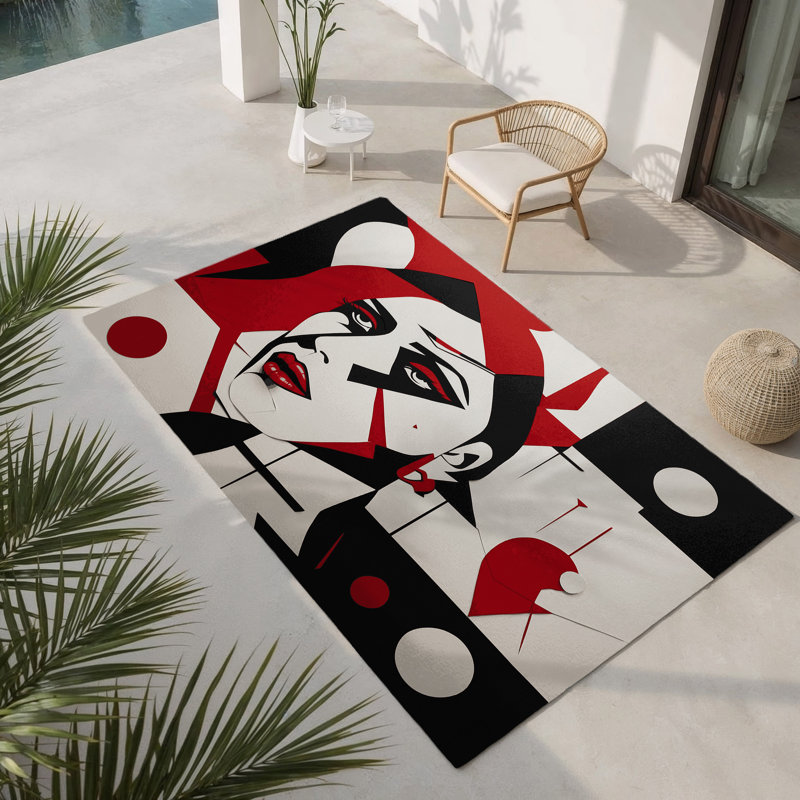 Tapis intérieur et extérieur Crimson Wave, Rectangle 1 pi 6 po x 2 pi 6 po