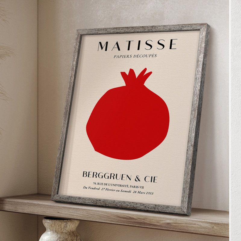 Matisse CLXII, reproduction d'art encadrée - bois massif, H 21 po x l 17 po