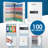 100 KEYS KEYPAD WALL KEY SAFE WHITE