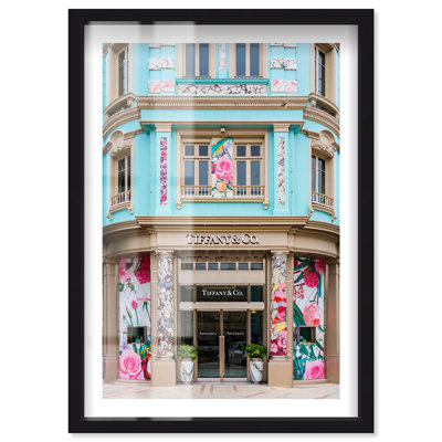 Floral Art Storefront II Shadowbox Print Fashion Wall Decor by Notoriart, Black Frame, 20 x 30