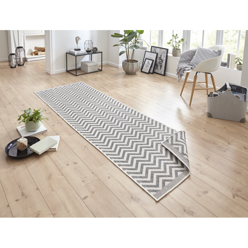 Palma Flatweave Grey Rug, Runner 80 x 250cm
