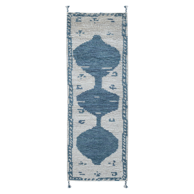 Reef Madness Wool Oriental Indoor Rug, Runner 2'6" x 12'